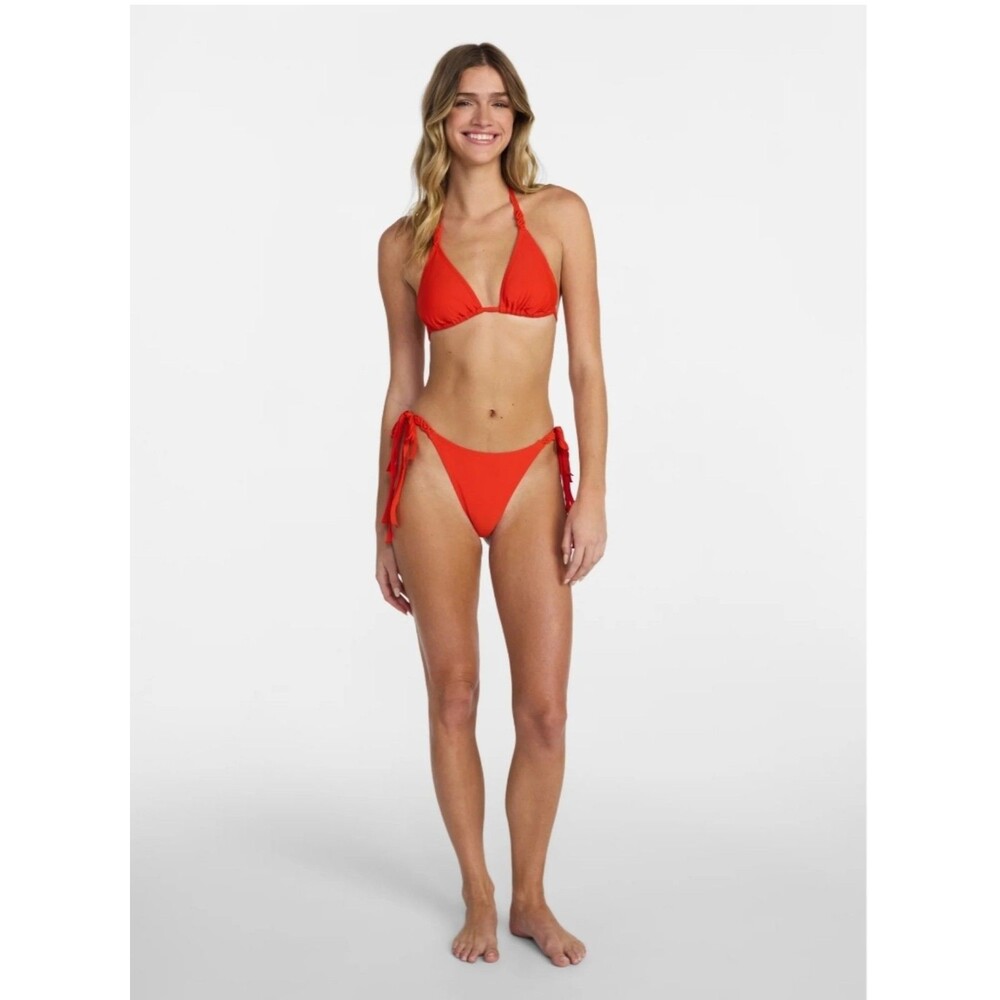 No Boundaries Macrame Triangle Bikini Top & Hipster Bikini Bottom Women's XL